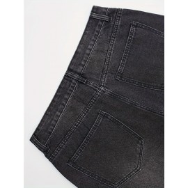 Men's Vintage Style Washed Denim Jeans with Embroidered Spider Web Design – Relaxed Fit, All-Season Casual Wear