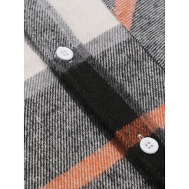 Mens Flannel Shirt Long Sleeve Plaid Jacket Casual Button Down Shirts Shacket