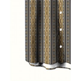 Men's Ethnic Style Geometric Pattern 3D Print Casual Shirt, Button Front Short Sleeve Top, Men's Clothes For Daily Wear/Party