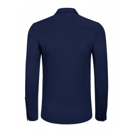 Men'S Long Sleeve Wrinkle Free Shirt Casual Button Down Shirt for Men Untucked Shirts with Pocket