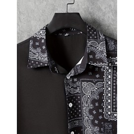 Men's Retro Flower Print Short Sleeve Shirt - Trendy & Comfortable Summer Clothing