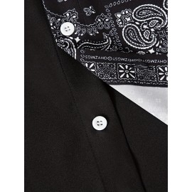 Men's Retro Flower Print Short Sleeve Shirt - Trendy & Comfortable Summer Clothing