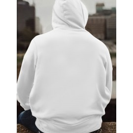 Creative Basketball Print Hoodie, Cool Hoodies For Men, Casual Hooded Sweatshirt With Kangaroo Pocket For Winter And Fall