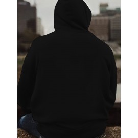 Creative Basketball Print Hoodie, Cool Hoodies For Men, Casual Hooded Sweatshirt With Kangaroo Pocket For Winter And Fall