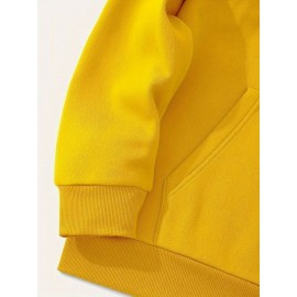 Men's Casual Hoodie, Spring/Autumn Fashion, Geometric Pattern, Knit Fabric, Regular Fit, Polyester, Stretchy, Crew Neck, 