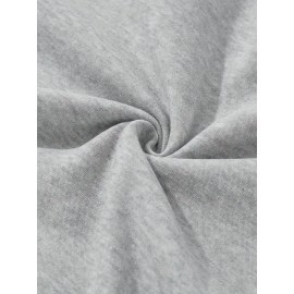 Men's Casual Hoodie, Spring/Autumn Fashion, Geometric Pattern, Knit Fabric, Regular Fit, Polyester, Stretchy, Crew Neck, 