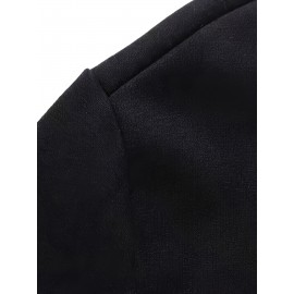 Men's Cozy Fleece-Lined Stand Collar Sweatshirt - Casual Cotton Blend, Long Sleeve Pullover for Fall & Winter