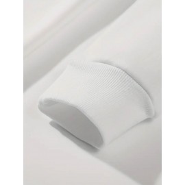 Men'S Cotton Hoodie - Casual Style, Knit Fabric, Loose Fit, 100% Cotton, Printed Design, Four Seasons Wear, Hooded Pullover with Slight Stretch, No Details - Sportswear for Daily Outdoor Activities