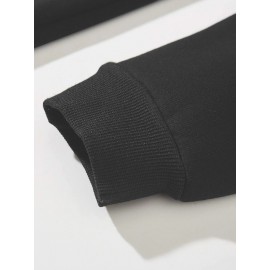 Men's Gothic Thorns Graphic Hoodie - Fall/Winter Casual Knit Fabric Zip-Up Hooded Sweatshirt with Geometric Pattern - 100% Polyester Slight Stretch Regular Fit