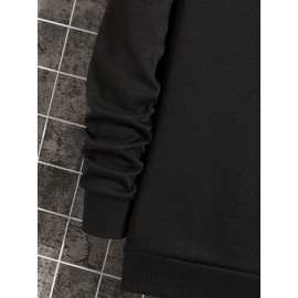 Men's Color Block Pullover Sweatshirt - Stylish Streetwear for Autumn and Winter